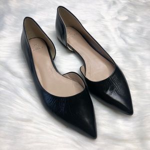 Monet Womens 11 Black Pointed Flats Shoes Dor’say